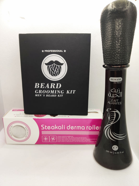 Coffret complet pour barbe : huile de serpent