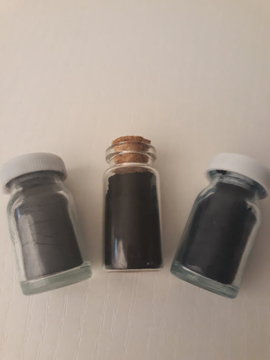 Lot de khôl en poudre: noir, gris pailleté et bleu indigo - bioriental