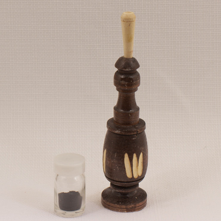 Khôl en poudre et son flacon en bois artisanal - bioriental