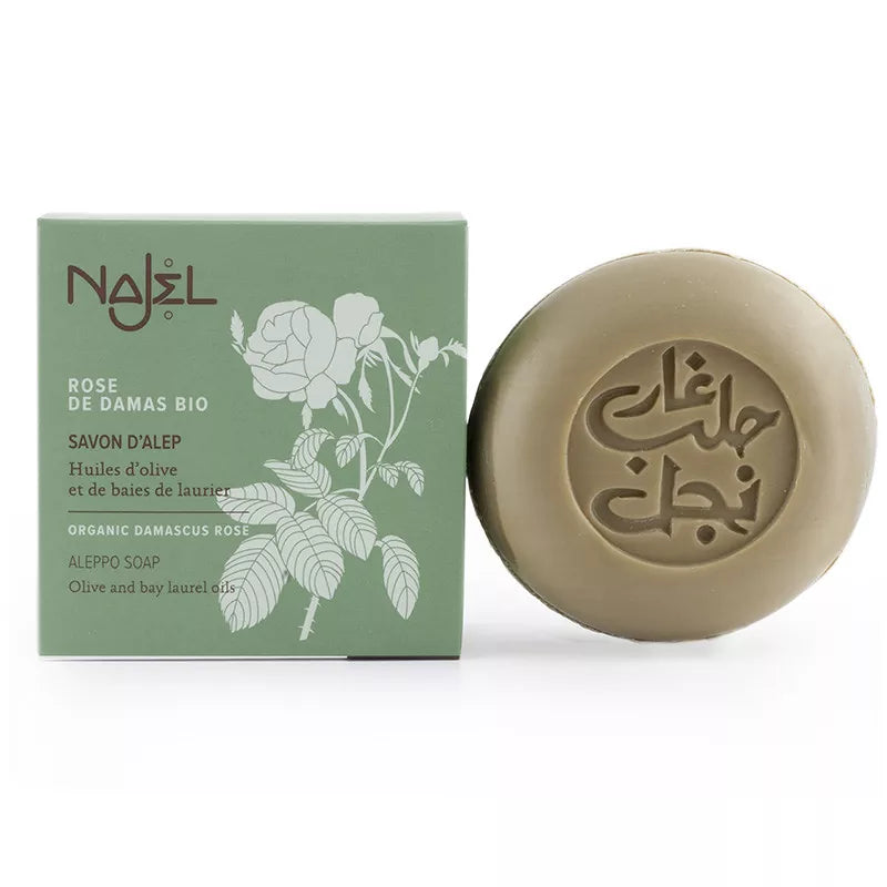 Organic Damask Rose Aleppo Soap - Najel - 100 gr