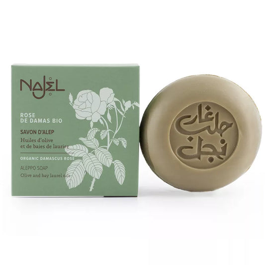 Organic Damask Rose Aleppo Soap - Najel - 100 gr