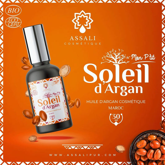 Virgin, pure and organic argan oil - 30 ml