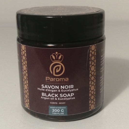 Savon noir à l'huile d'argan et eucalyptus