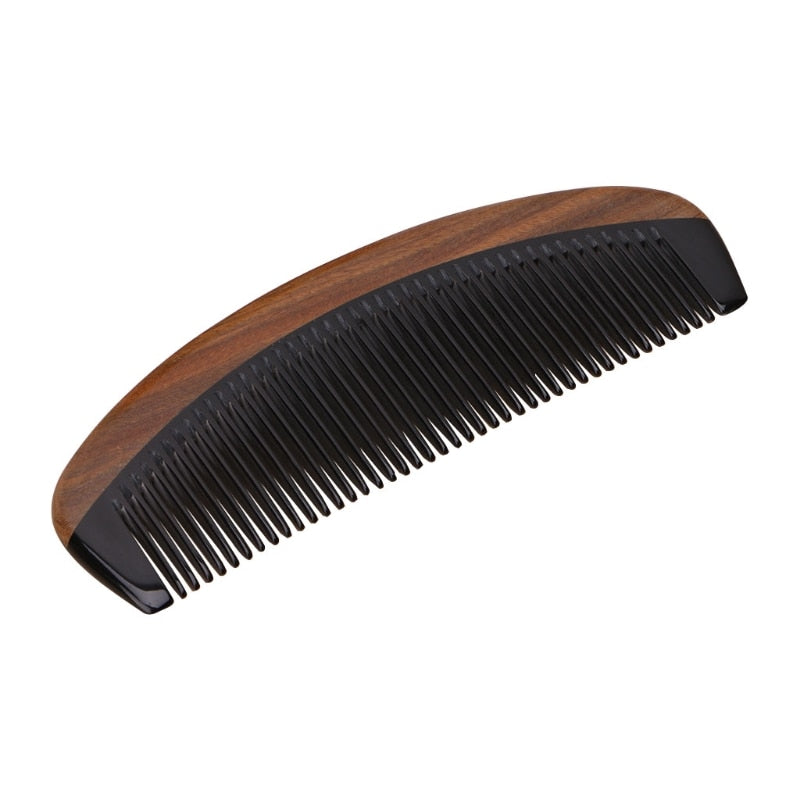 Peigne en corne noire et bois de santal - bioriental