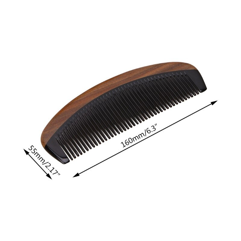 Peigne en corne noire et bois de santal - bioriental