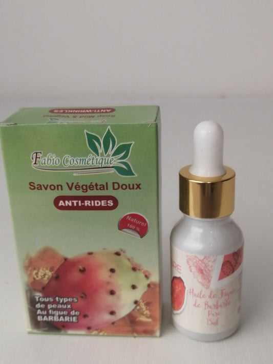 Duo huile de graines de figue de Barbarie bio et son savon