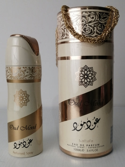 OUD MOOD Gift Set - Lattafa: Eau de Parfum + Deodorant