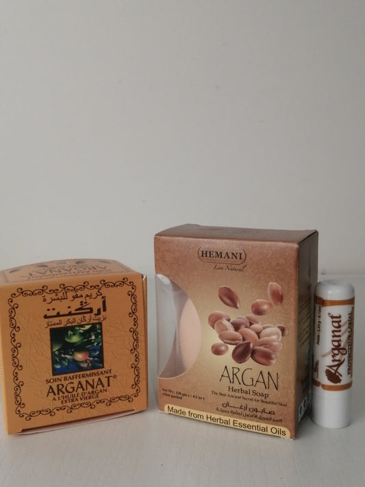 Nourishing facial care set with Argan oil