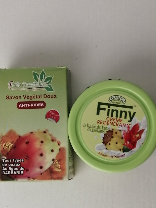 DUO: Crème anti-rides à l'Huile de Figues de Barbarie + savon