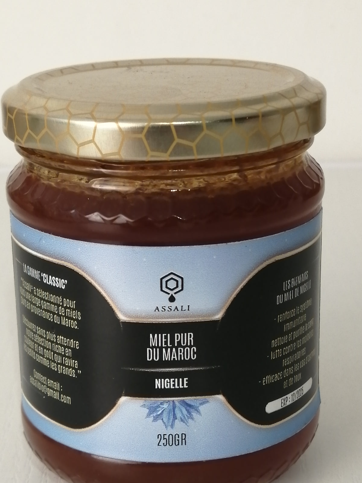 Miel K-Veda Ayurvédique Avec Argent, Safran, Nigelle - 250g, Renforce L'immunité, 100% Naturel