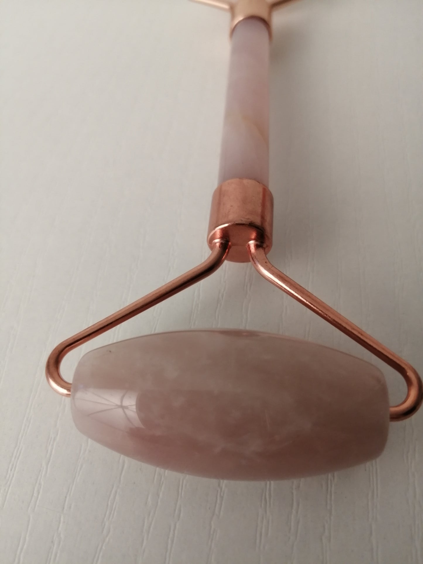Real rose quartz facial massage roller