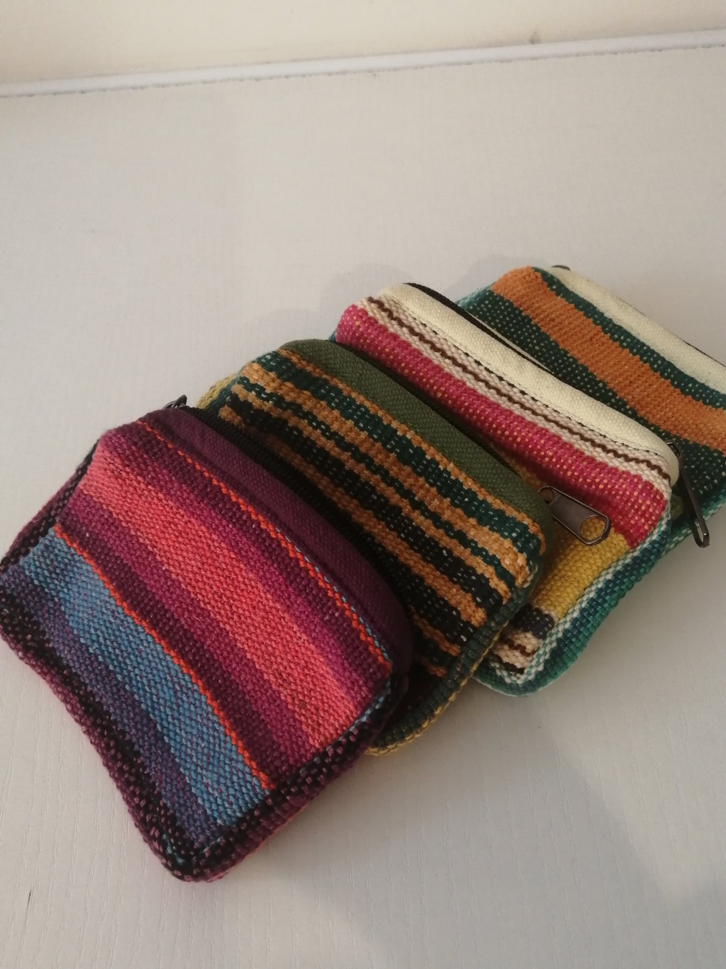 Zippered cotton pouch