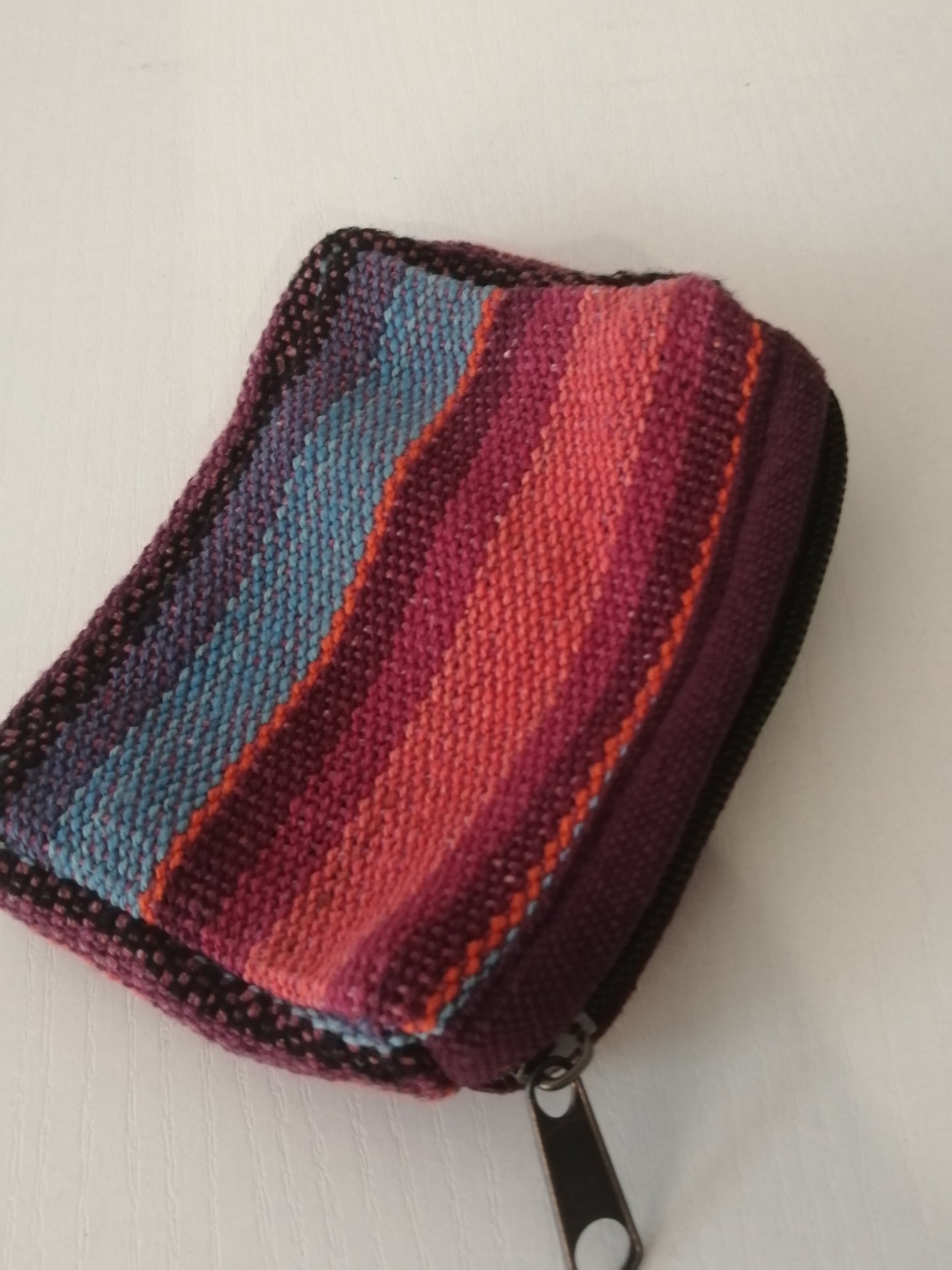 Zippered cotton pouch