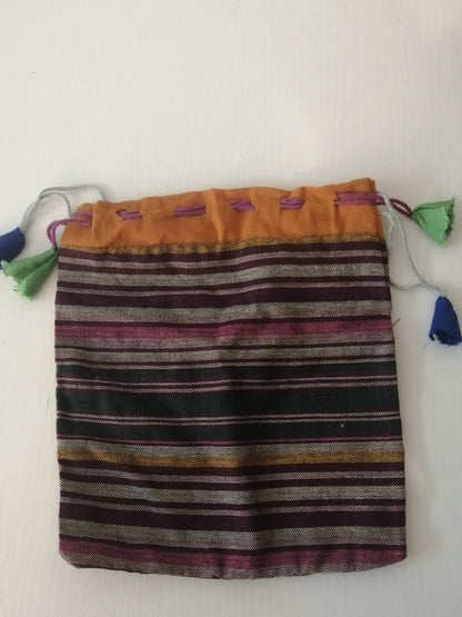 Vintage cotton bag 18 x 22 cm