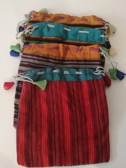 Vintage cotton bag 18 x 22 cm