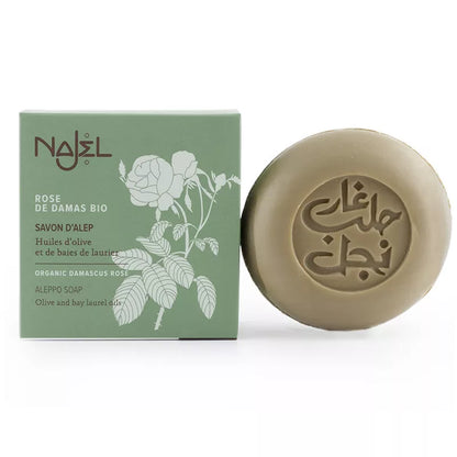 Savon d'Alep Rose de Damas Bio - Najel - 100 gr